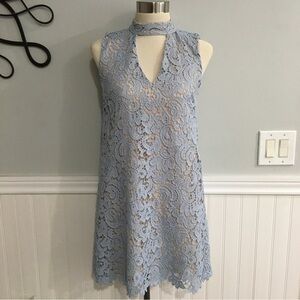 Blu Pepper Lace Crochet Baby Blue Dress size Medium
